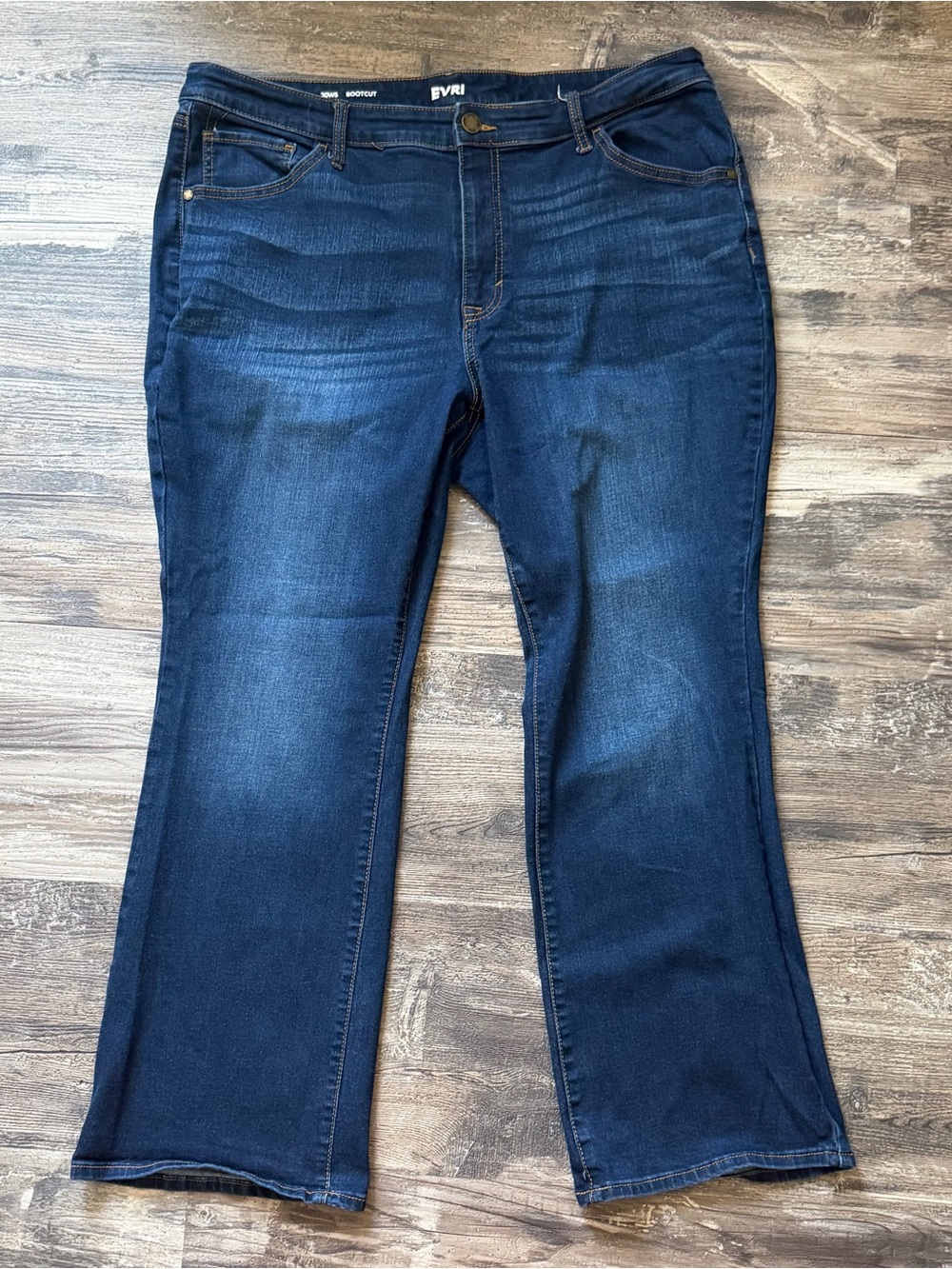 EVRI dark wash blue denim bootcut jeans women’s 20 WS
